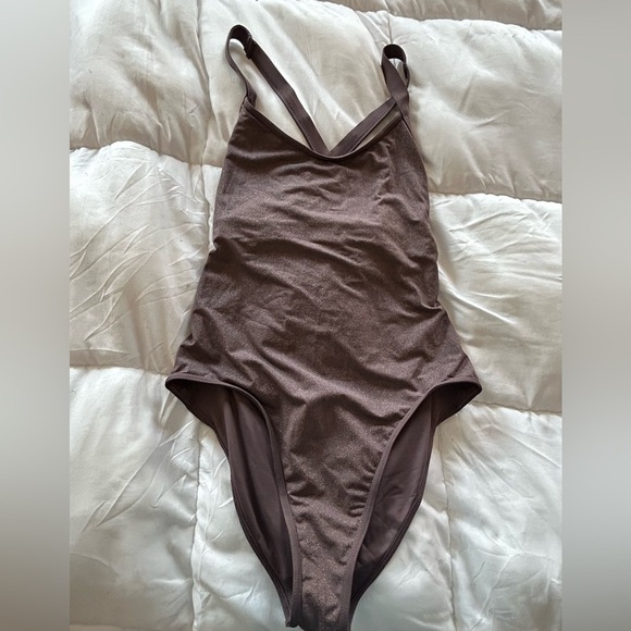 L Space Swimsuit Metallic Plum Sparkly - Picture 1 of 5